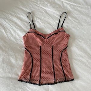 Vintage Faux Bustier Lace Cami